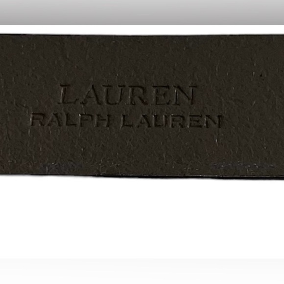 LAUREN Ralph Lauren Leather Tan Belt Sz Small Gold Logo Buckle Women - Picture 3 of 13